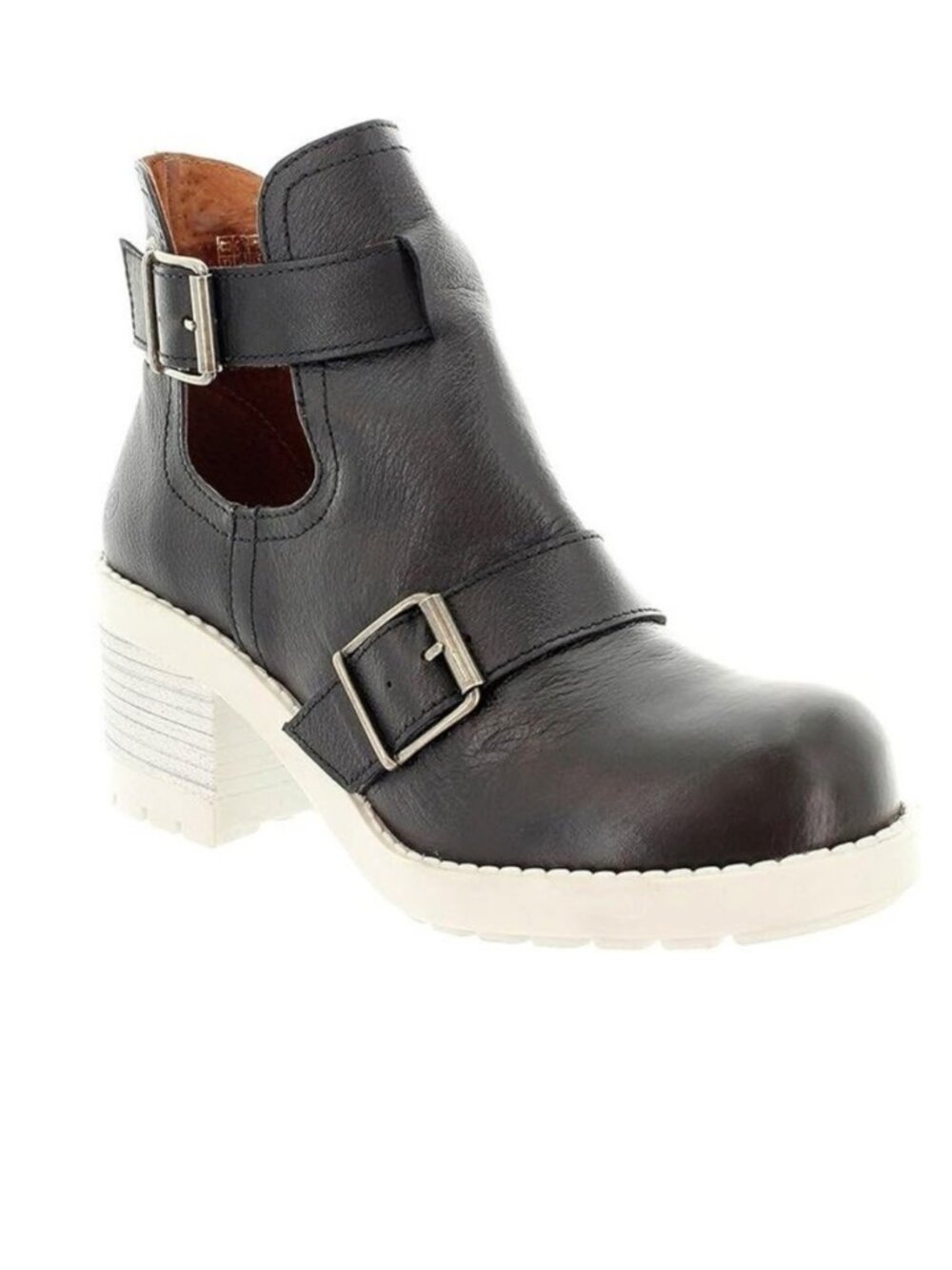 ANTHROPOLOGIE Sixty Seven Tyler Buckle Leather Ankle Boots